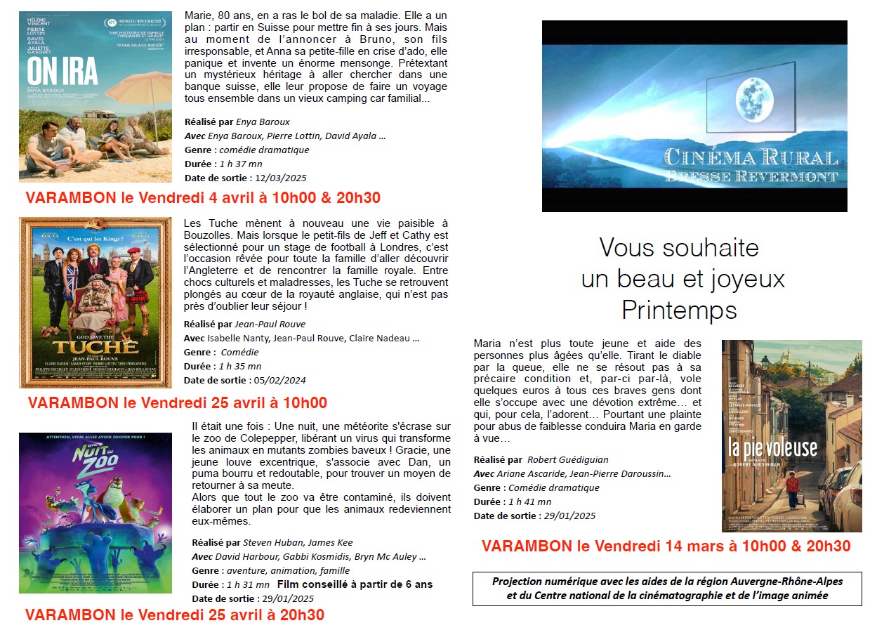 Programme ciné printemps 2025